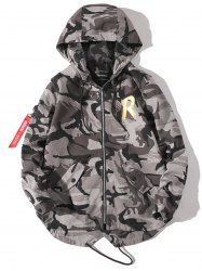 Fishtail Back Graphic Camo Jacket -  