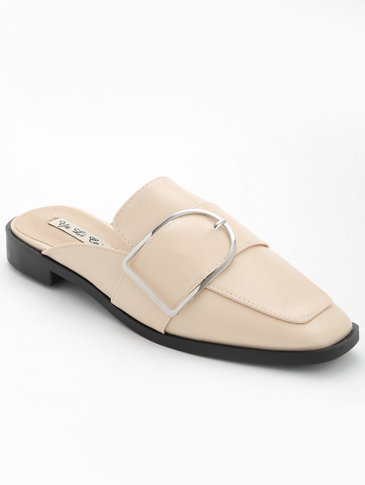 Buckled Low Heel Mules Shoes [47 OFF] Rosegal