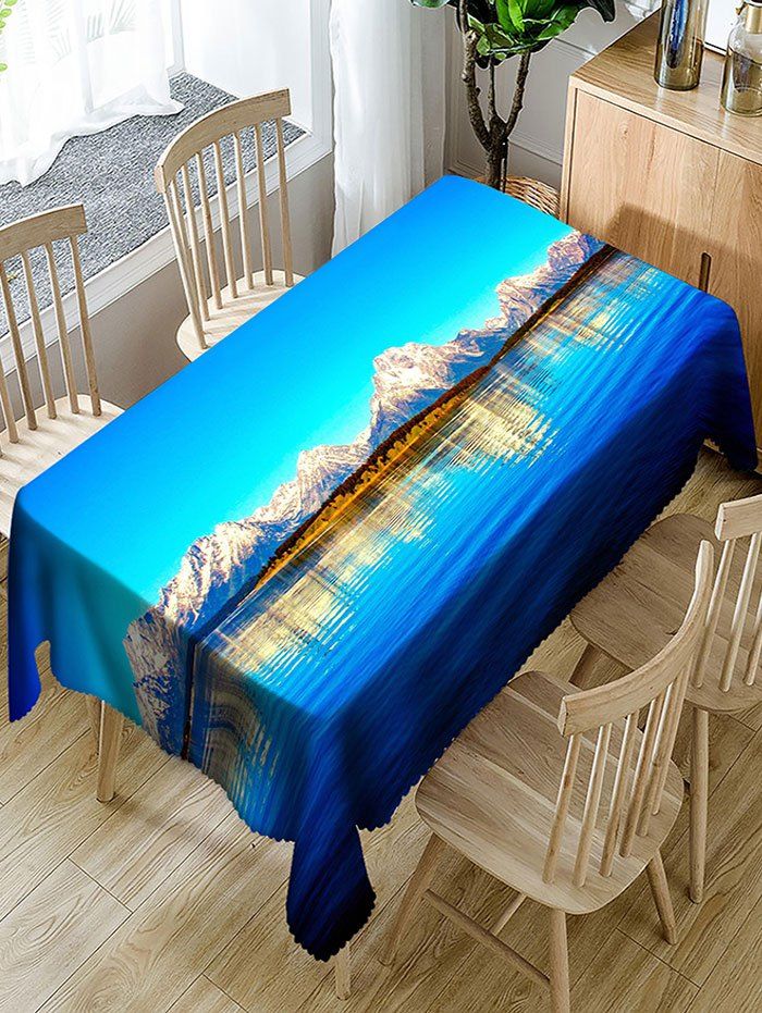 

Natural Scenery Waterproof Polyester Table Cloth, Blue