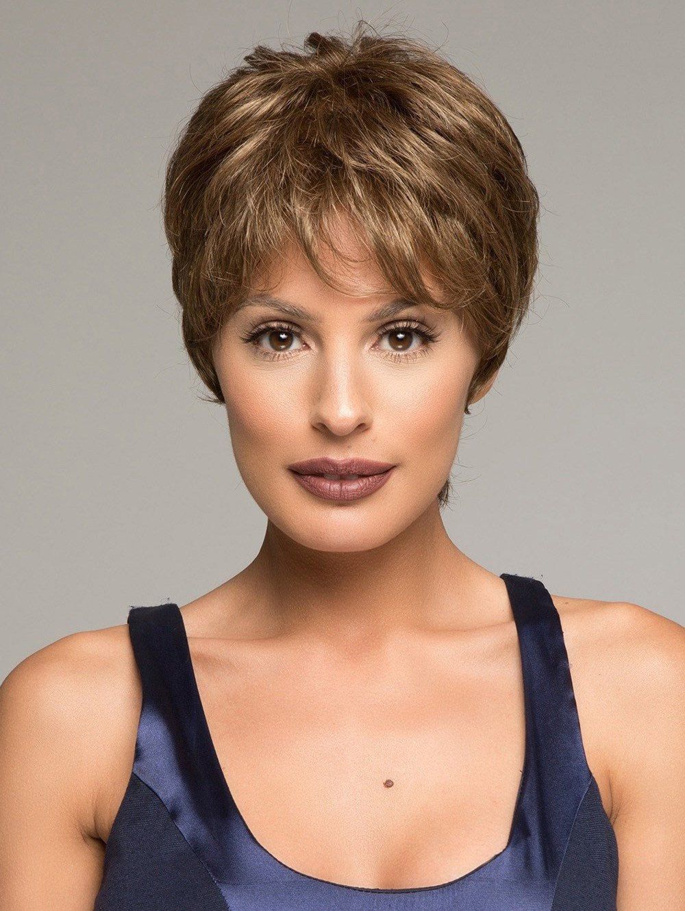

Short Side Bang Layered Colormix Straight Synthetic Wig