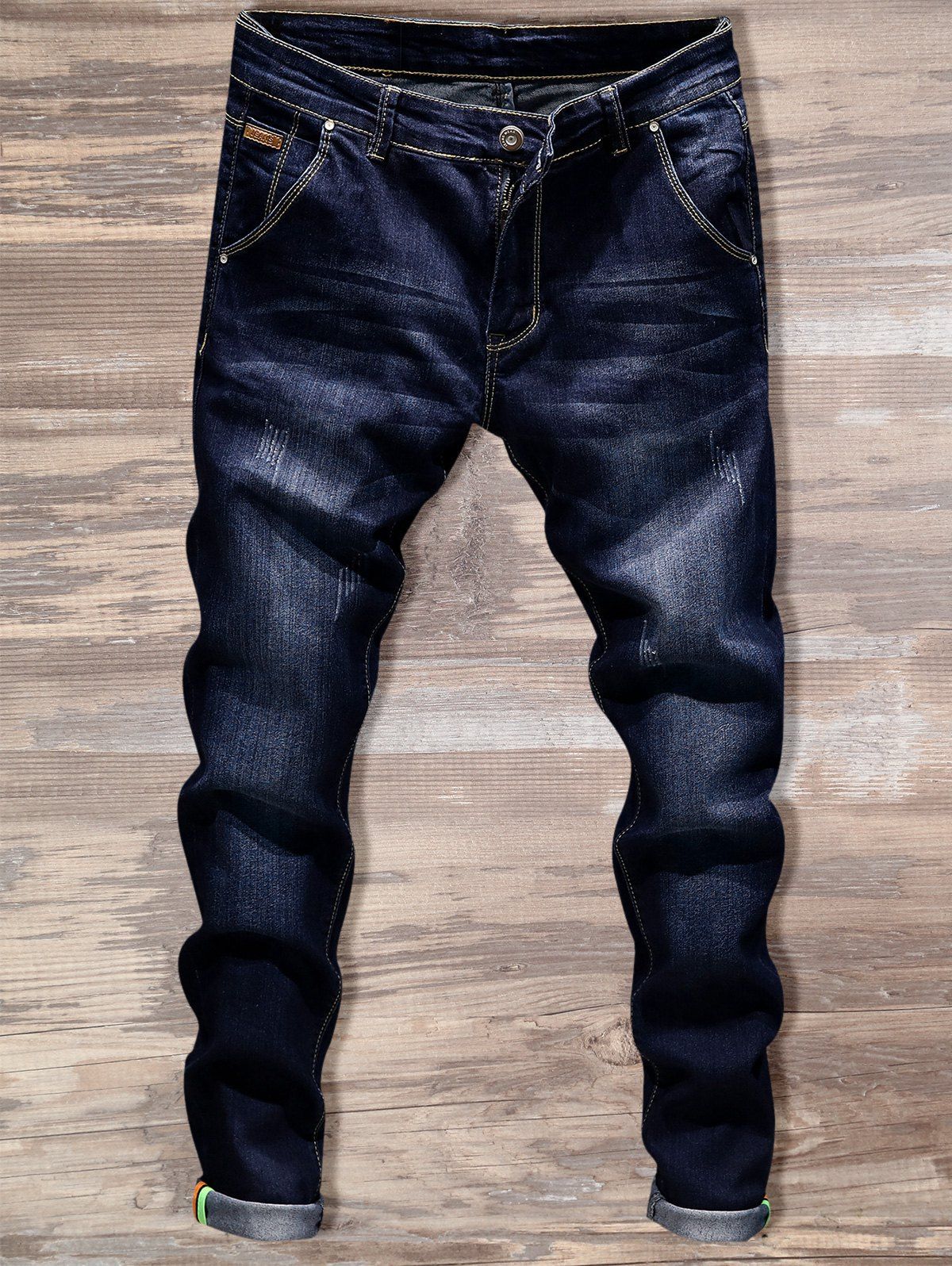 

Slim Fit Straight Leg Jeans, Deep blue