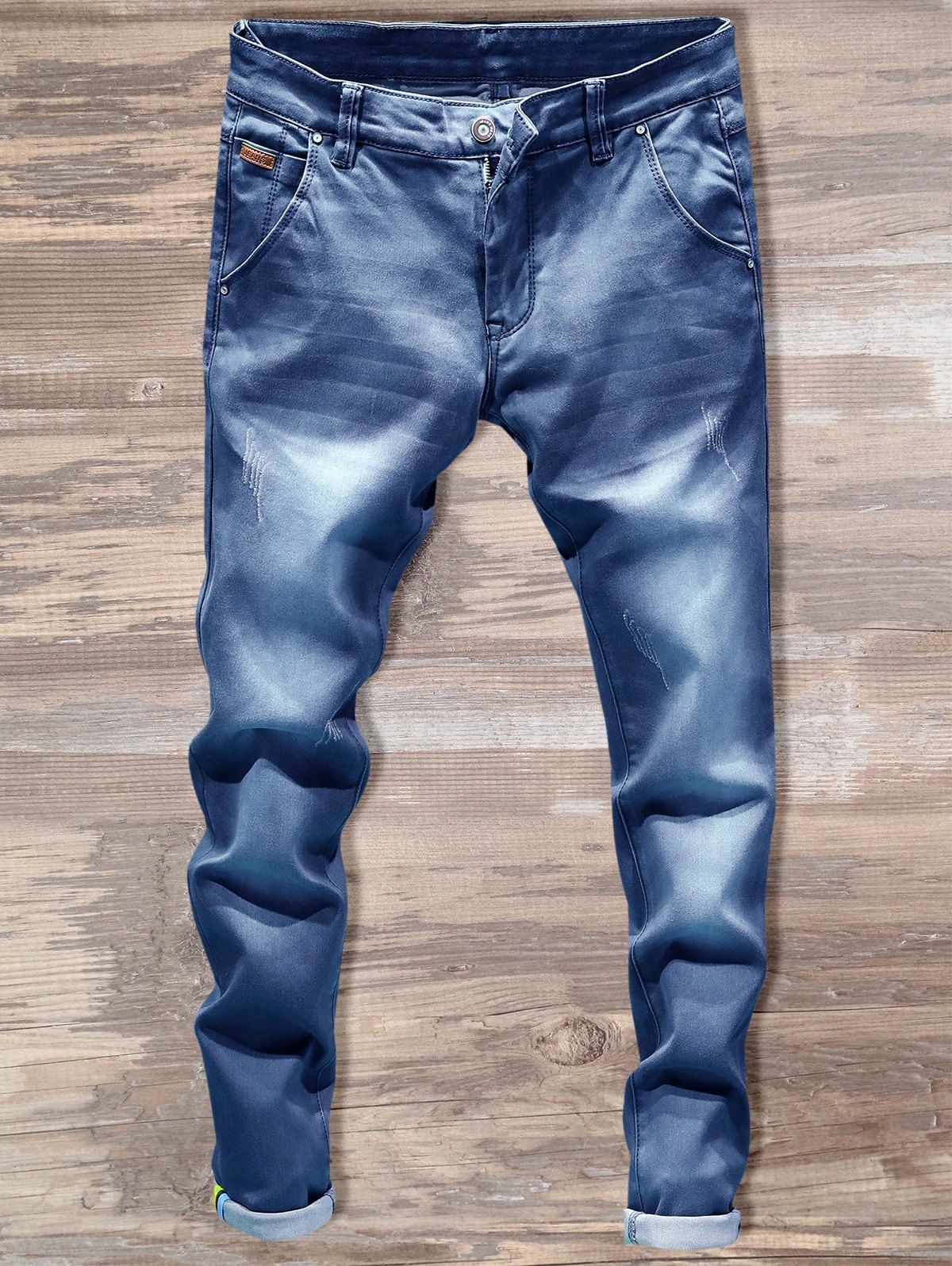 

Slim Fit Straight Leg Jeans, Light blue