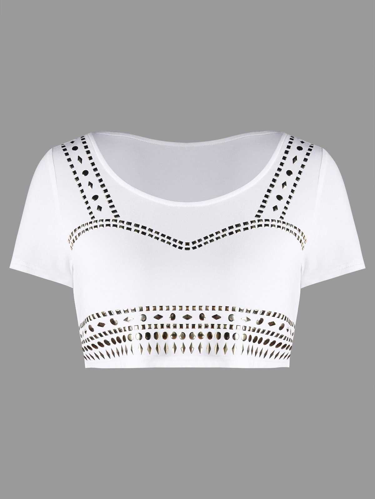 

Beading Crop Top, White