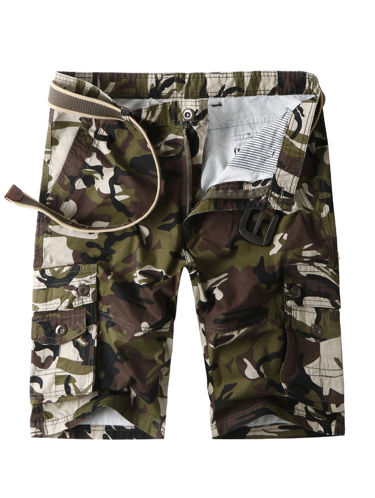 

Camouflage Cargo Shorts with Multi Pockets, Army green