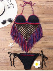 fringe halter bikini
