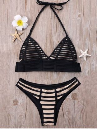 Ladder Cut Halter Bikini