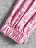 Lace Trim Cami Floral Pajama Set -  