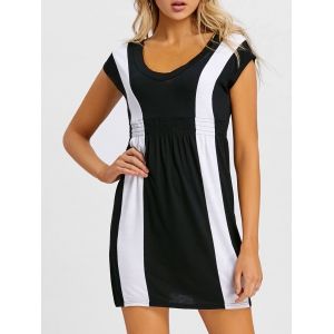 

Cap Sleeve Mini Casual Dress, Black
