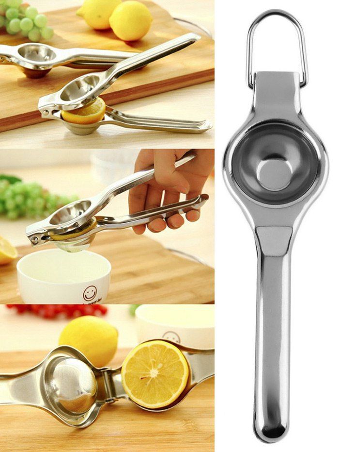 

Stainless Steel Fruit Lemon Squeezer Citrus Juicer, Silver