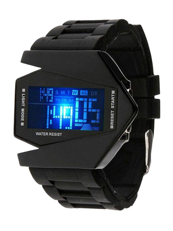 

LED Digital Display Silicone Watch, Black
