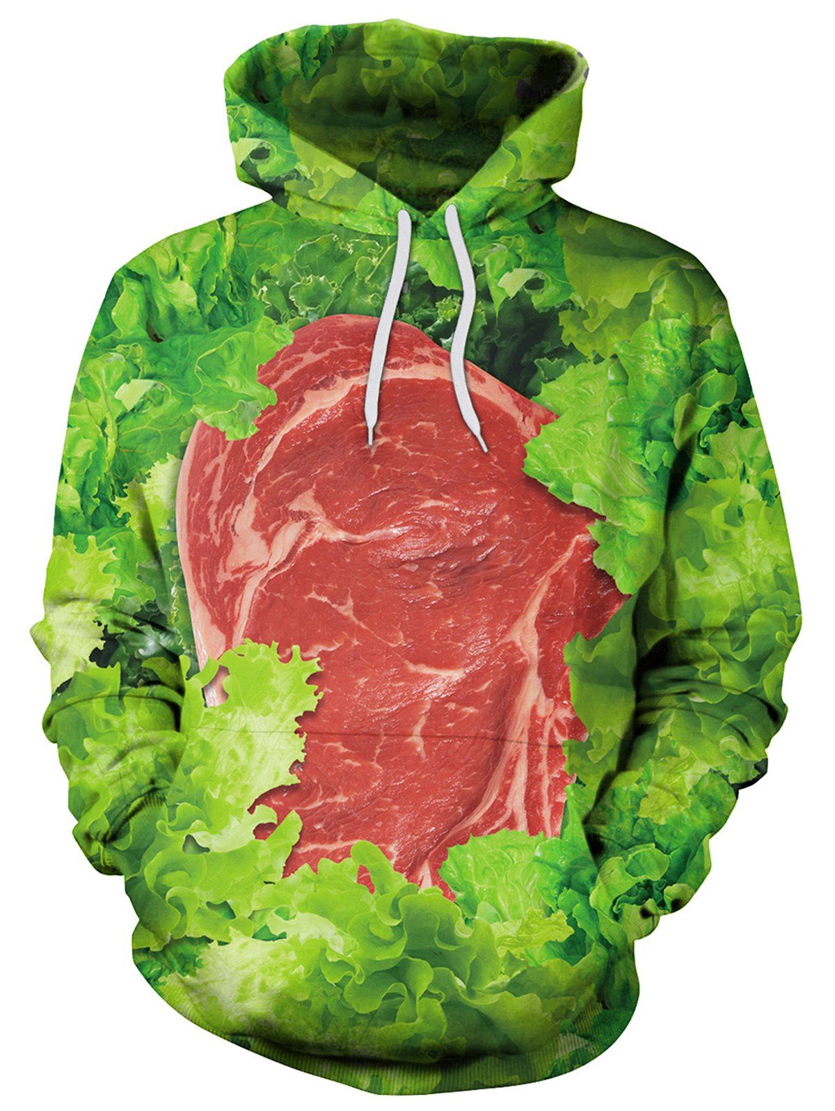 meat print hoodie