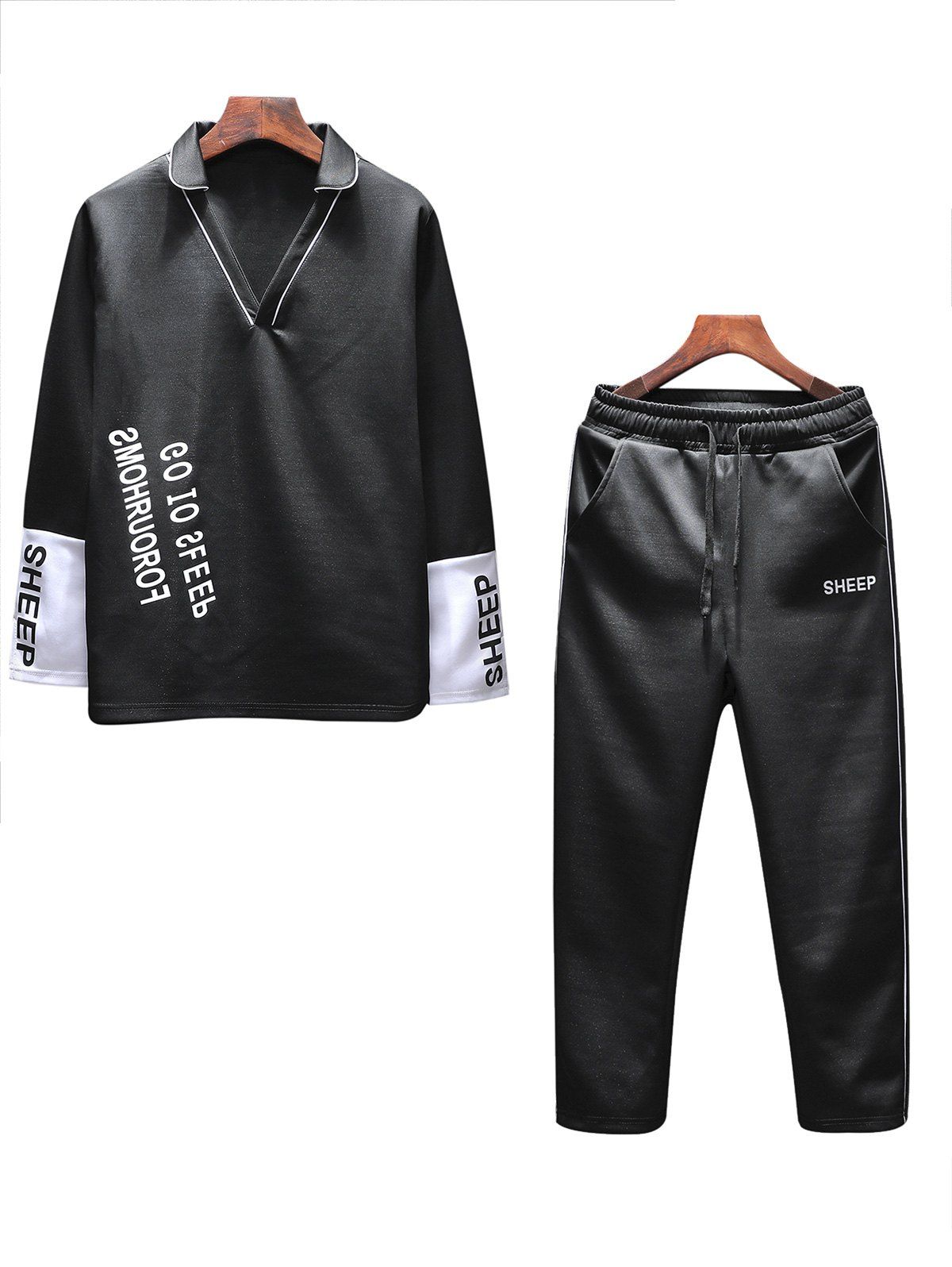 

Graphic Print Tracksuit, Black