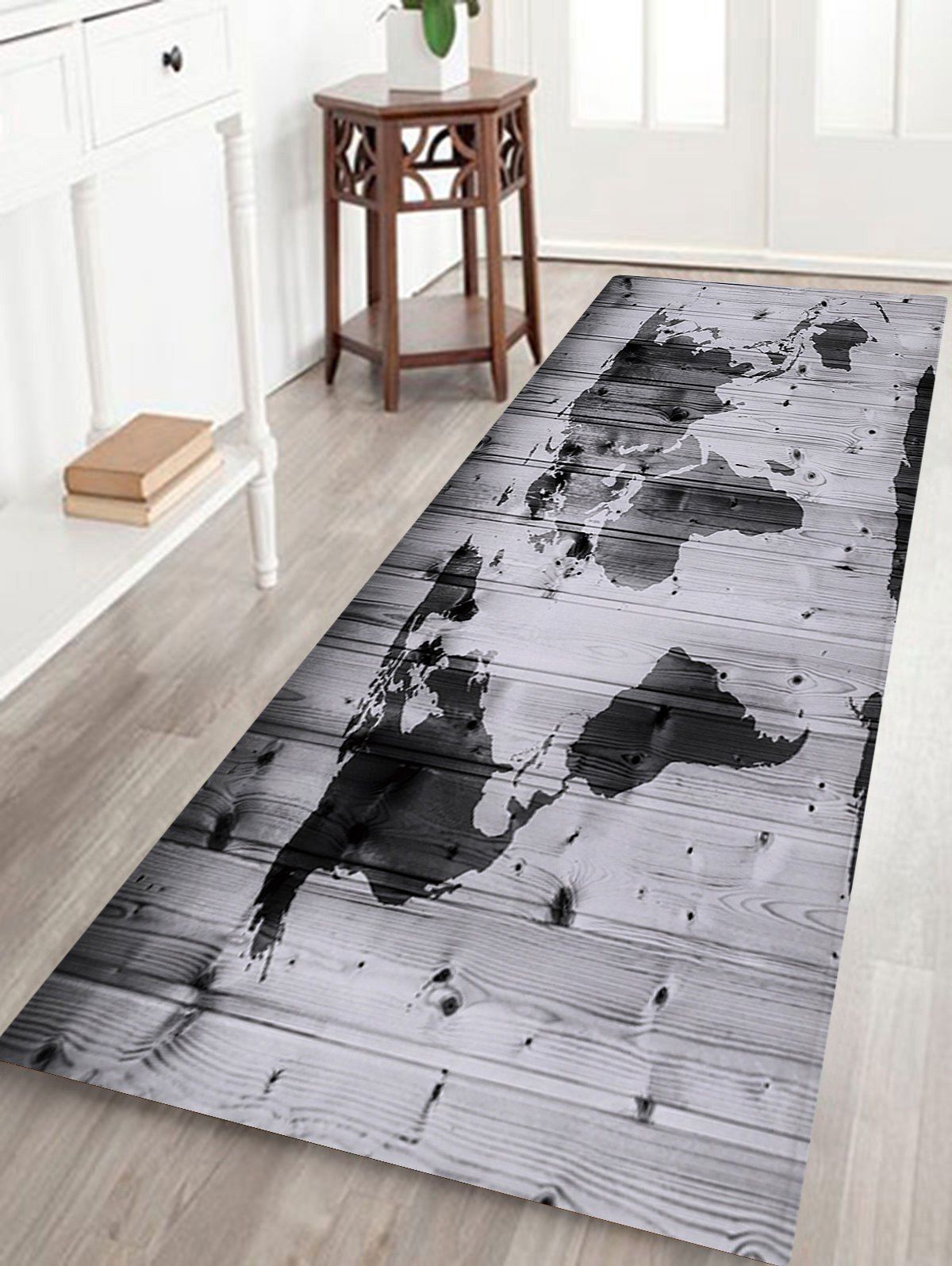 

Wash Painting Printed Indoor Outdoor Area Rug, Black grey