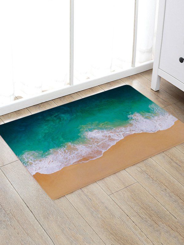 

Ocean Waves Printed Indoor Outdoor Area Rug, Colormix