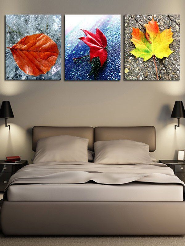 

Fallen Leaves Printed Wall Art Canvas Paintings, Colorful
