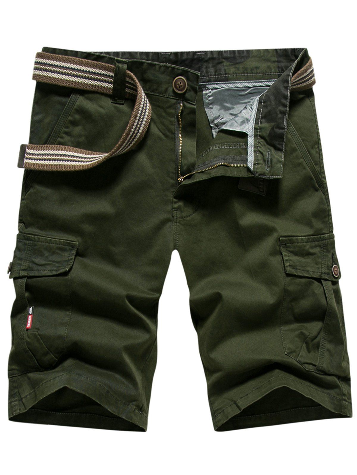 

Loose-fitting Casual Cargo Shorts, Army green