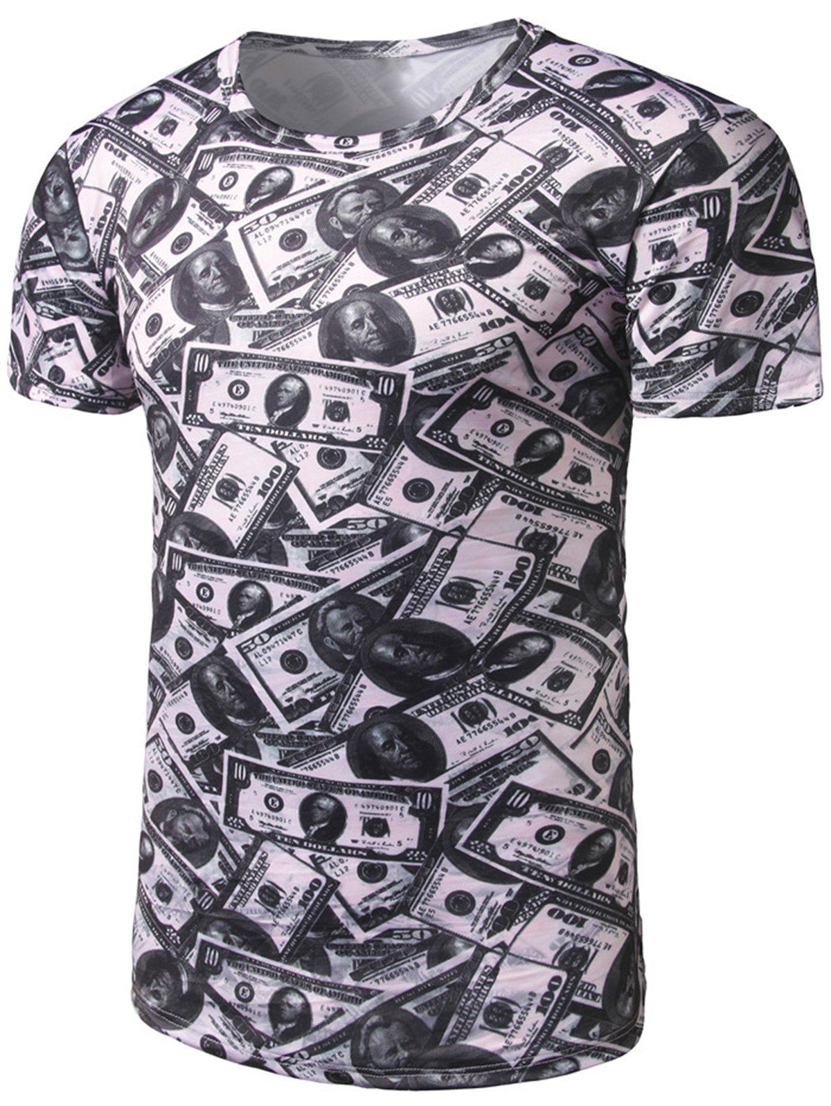 

American Dollars Banknote Print T-shirt, Colormix