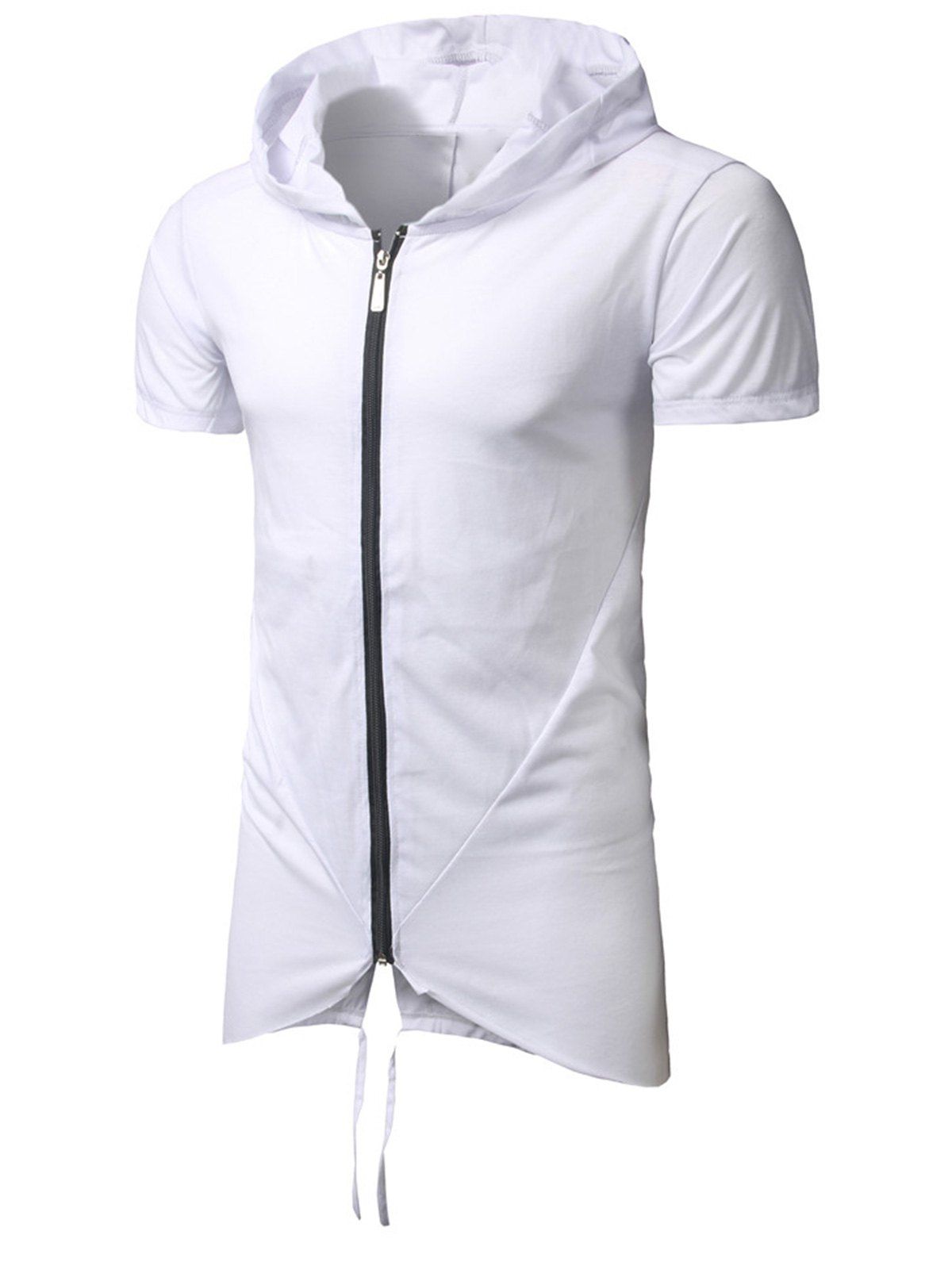 

Fishtail Longline Hooded T-Shirt, White