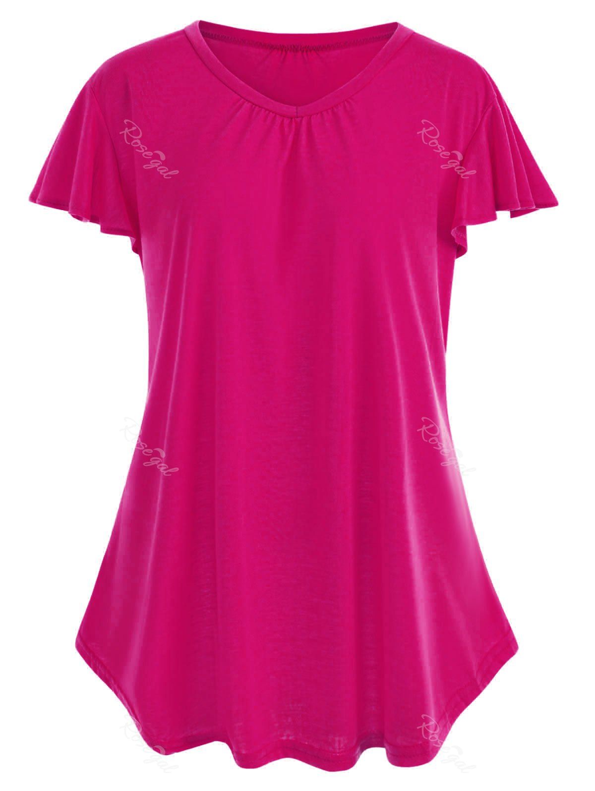 

Plus Size Simple T-shirt, Sangria