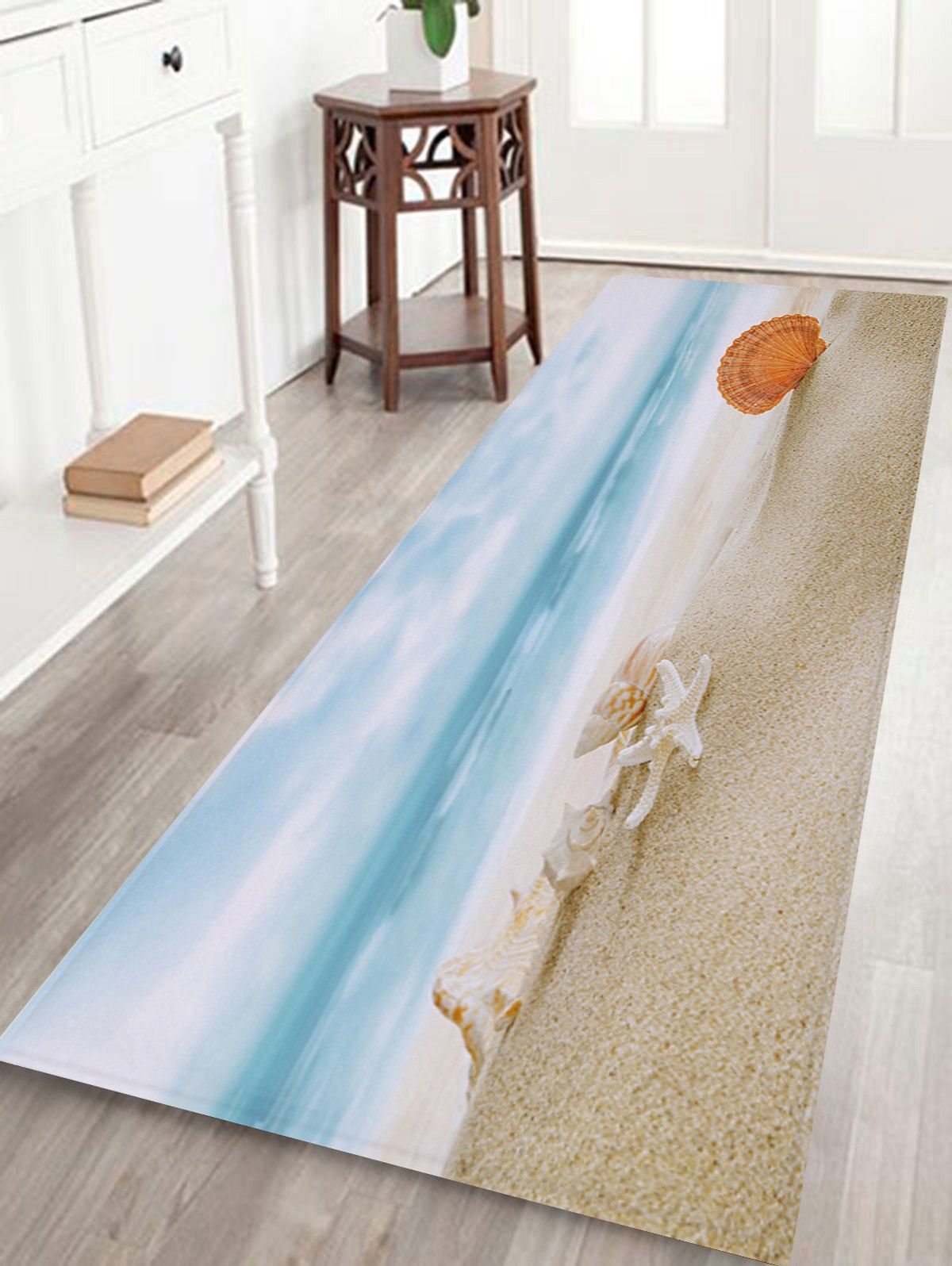 

Sand Starfish Print Anti-skid Water Absorption Area Rug, Colormix