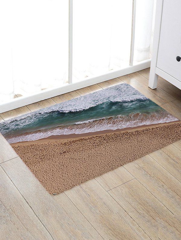 

Seaside Scenery Print Anti-skid Water Absorption Area Rug, Colormix