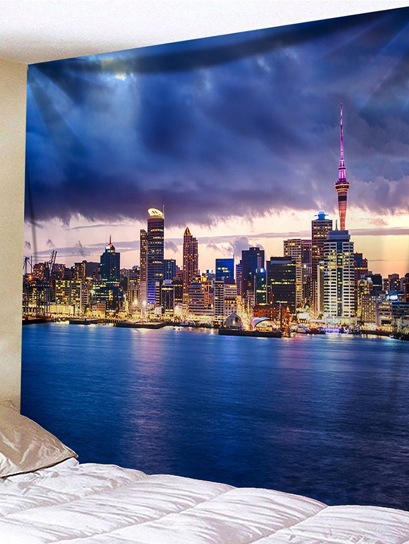 

Wall Hanging Art City Night Scene Print Tapestry, Colormix