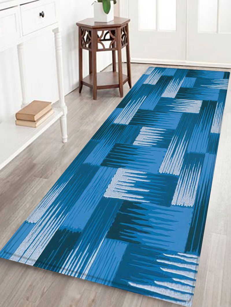 

Patterned Anti-skid Water Absorption Area Rug, Blue