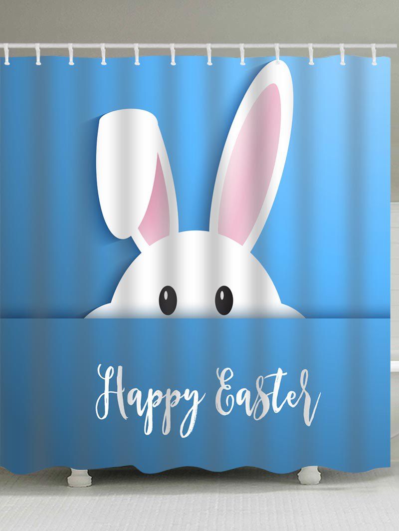 

Easter Bunny Print Shower Curtain, Blue