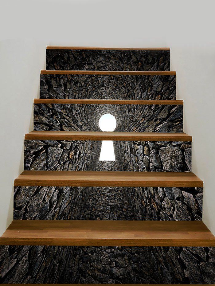 Autocollants D'Escaliers En PVC Amovibles Motif Tunnel En ...