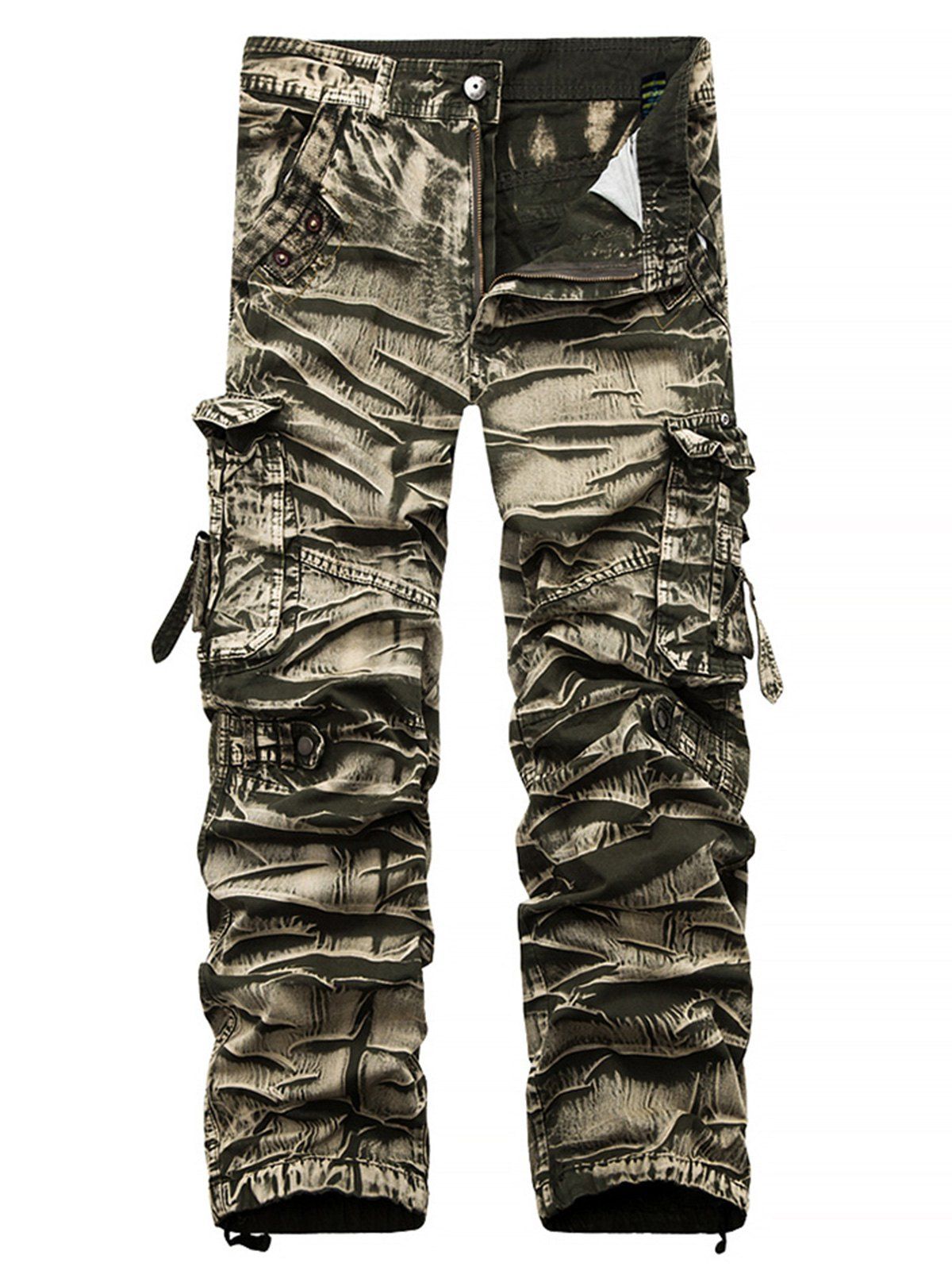 2019 straight leg pockets design plus size cargo pants