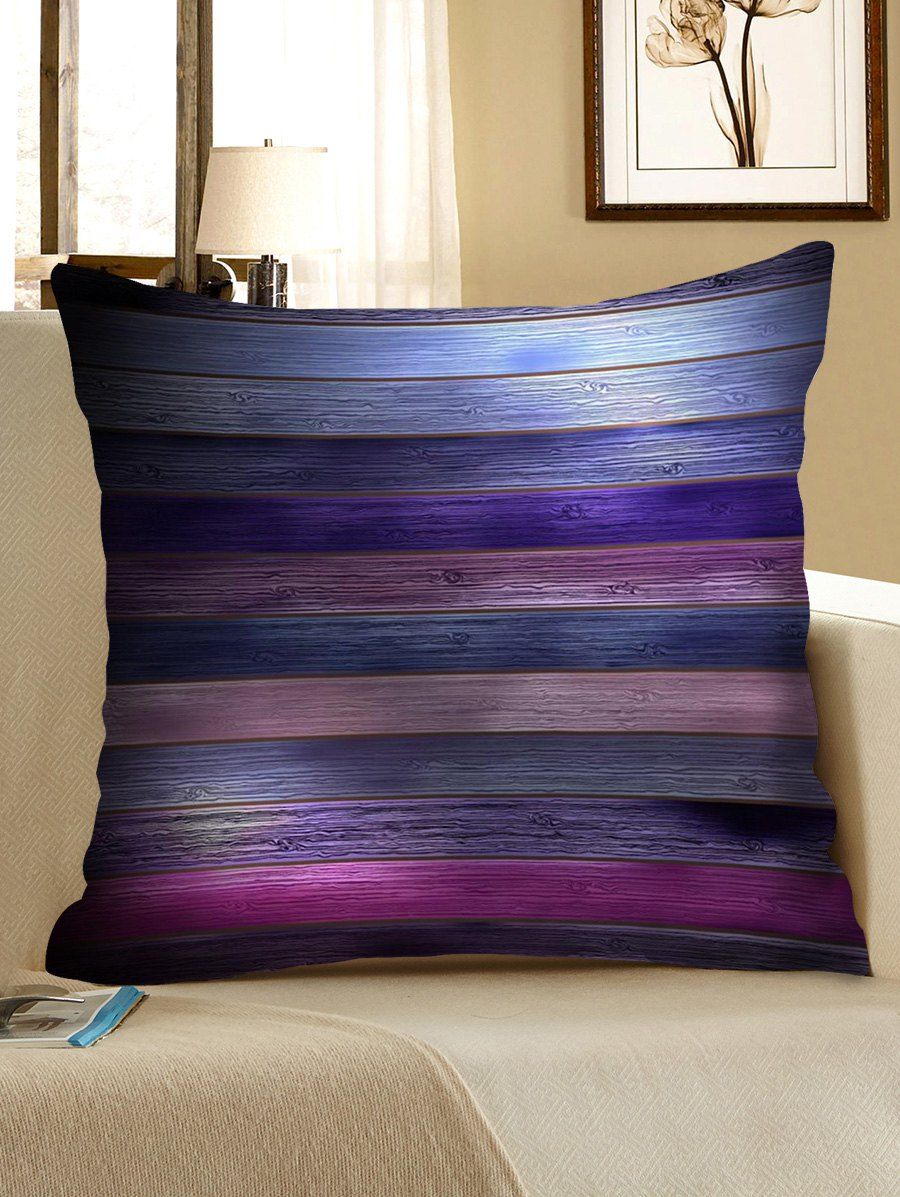 

Wood Board Print Linen Decorative Pillowcase, Purple