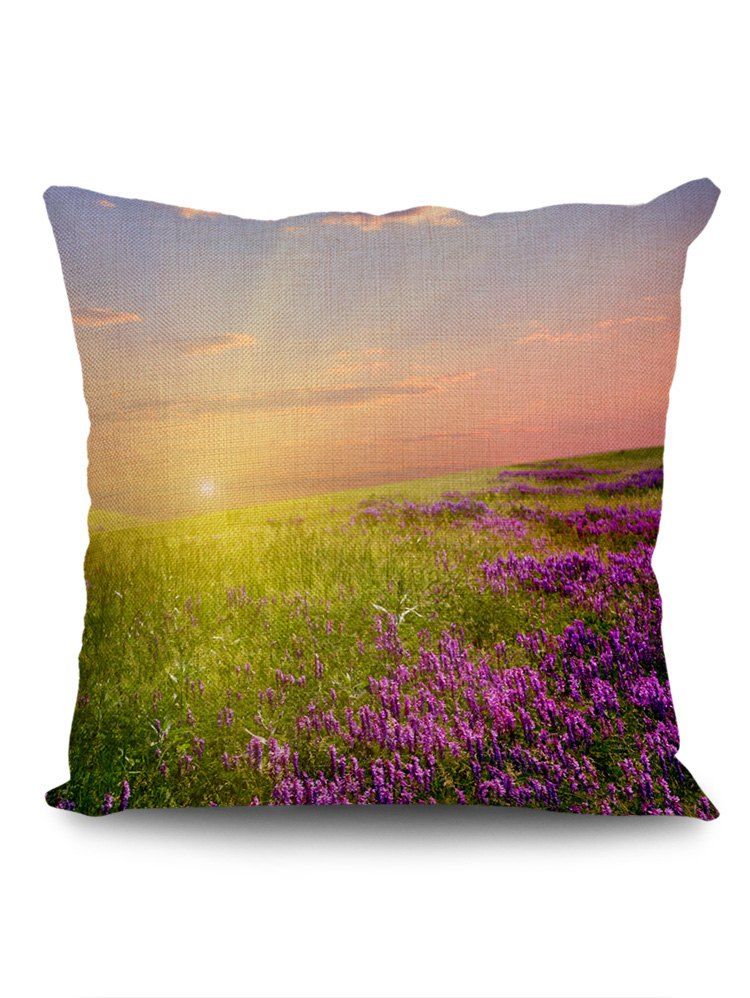 

Lavender Fields Sunshine Print Pillow Case, Purple