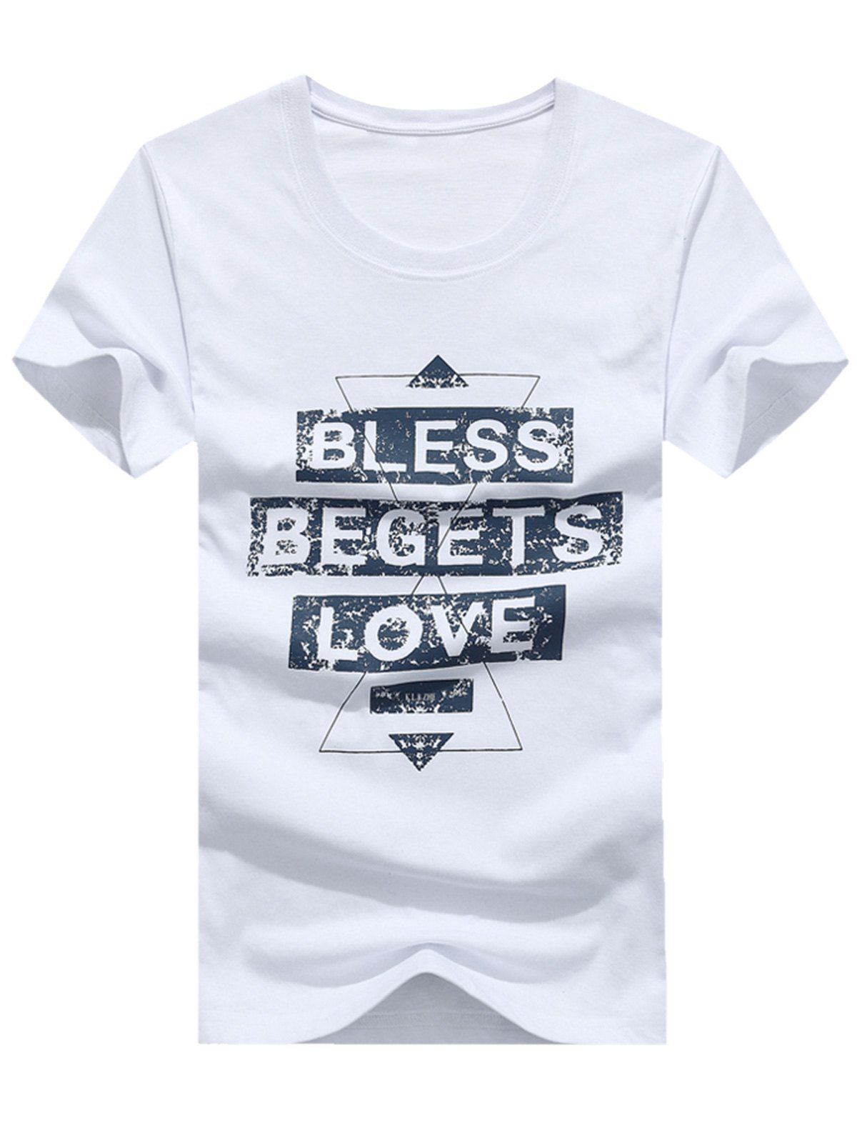 

Crew Neck Letters Print T-shirt, White