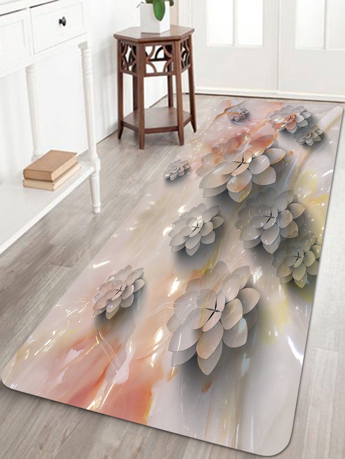 

Succulents Pattern Anti-skid Floor Area Rug, Gray