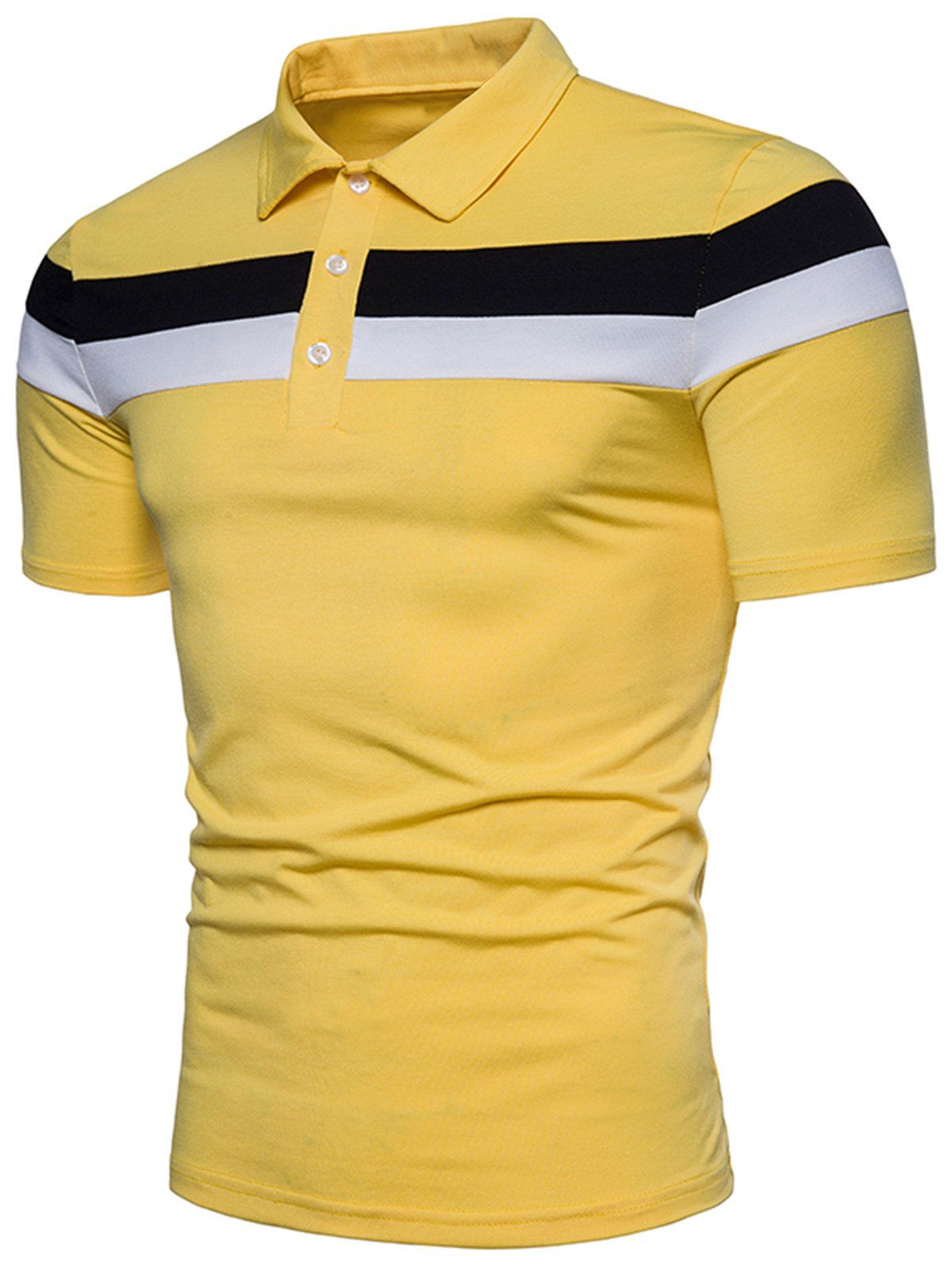 Affordable Color Block Stripe T-shirt  