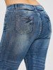 Jean Boyfriend Style Déchiré avec Poches Arrières Grande-Taille -  