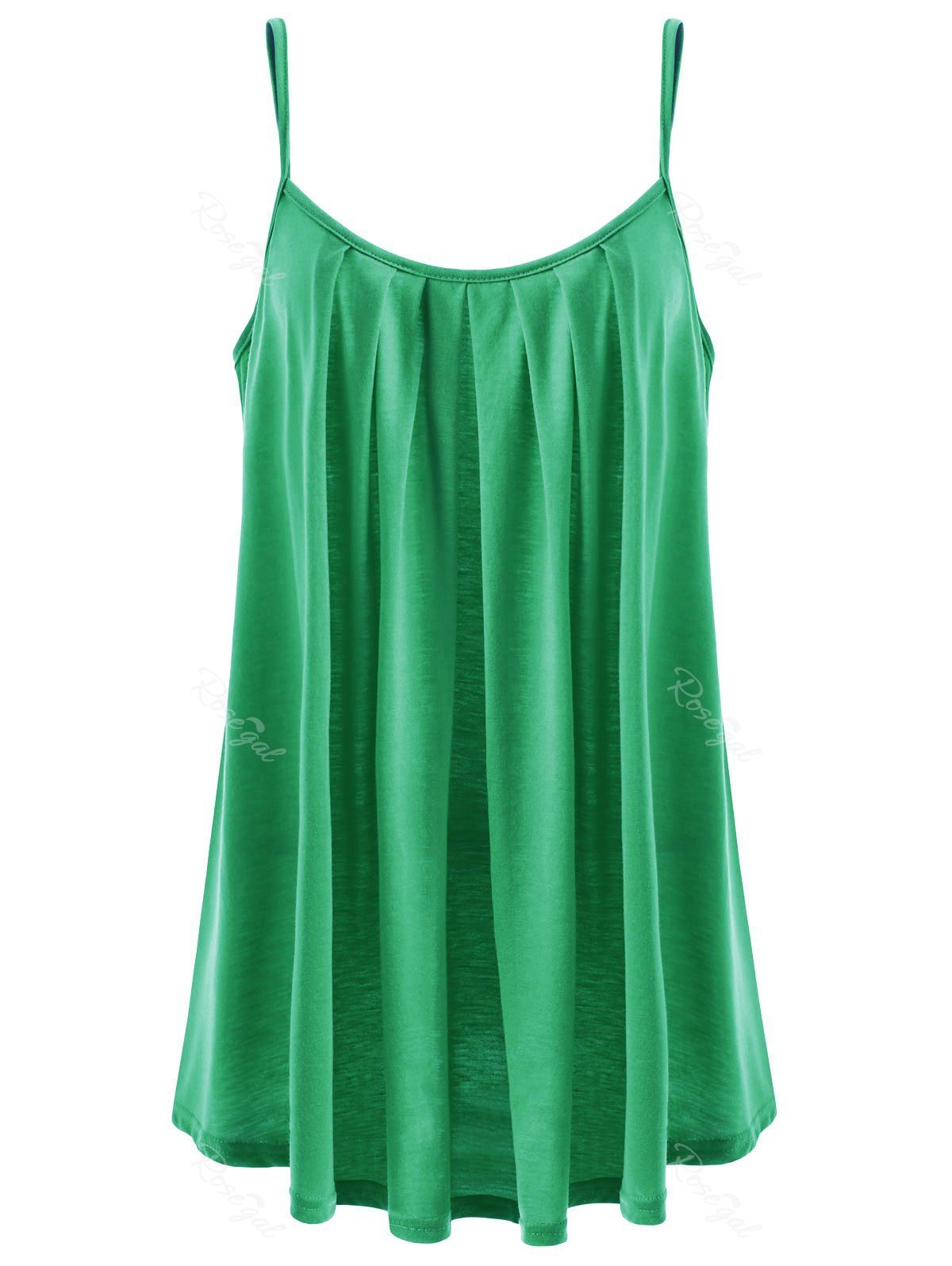 

Draped Plus Size Summer Tank Top, Green