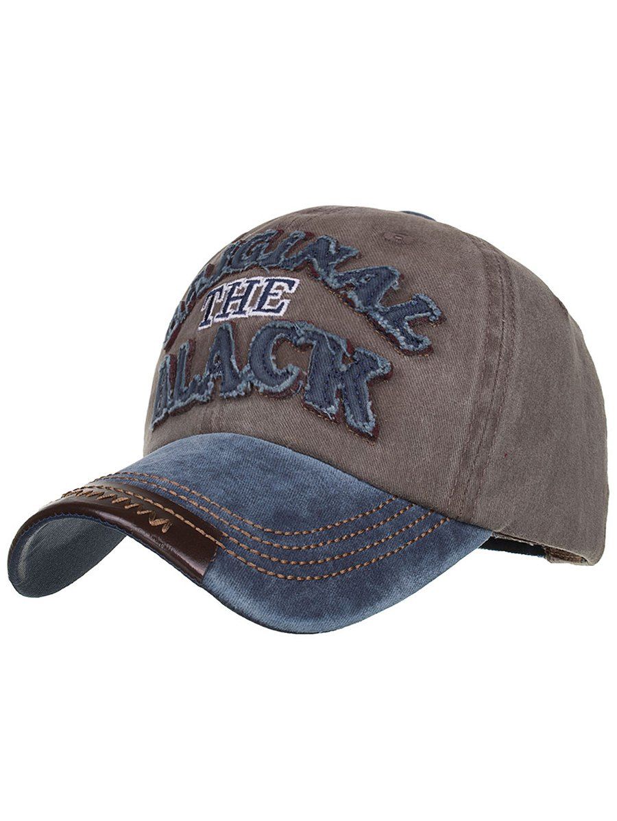 

Letter Embroidery Washed Graphic Hat, Coffee