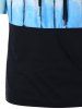 Sweat-Shirt à Capuche avec Cordon de Serrage à Manches Courtes - Bleu Ciel Léger  M