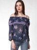 FRENCH BAZAAR Strap Cold Shoulder Floral Print Ruffle Top -  