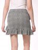 FRENCH BAZAAR Plaid Swing Ruffle Bodycon Mini Skirt -  
