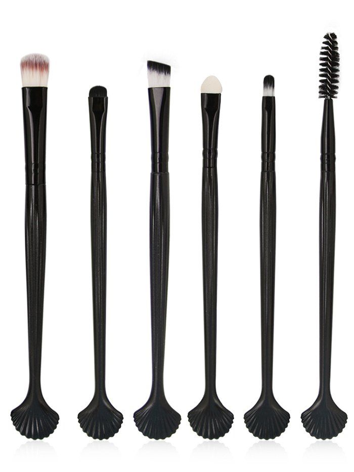 

6Pcs Ultra Soft Shell Shaped Eye Makeup Brush Set, Multi-c