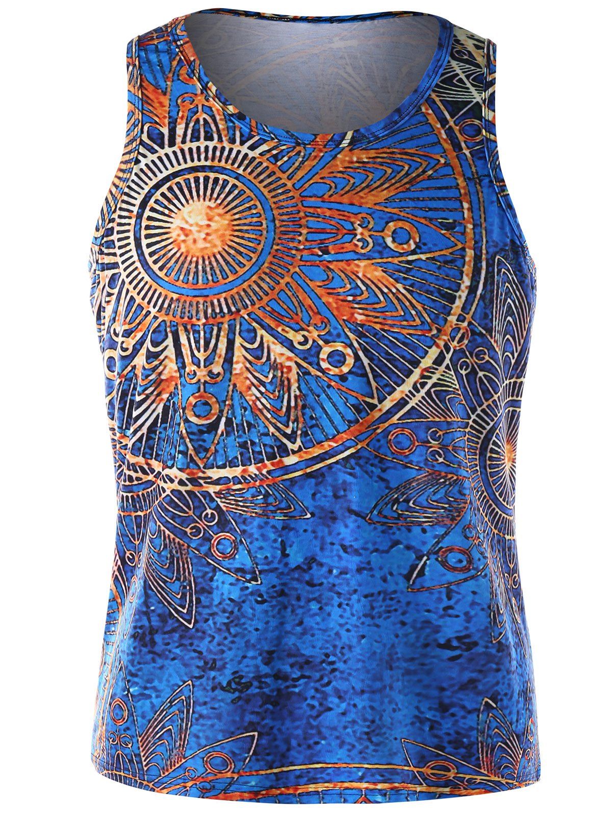

Mandala Print Tank Top, Blue