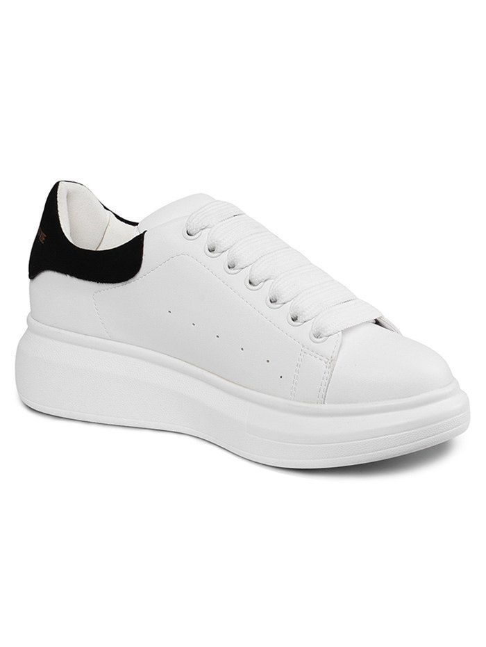 

Lanbaoli Platform Casual Trainers, White and black