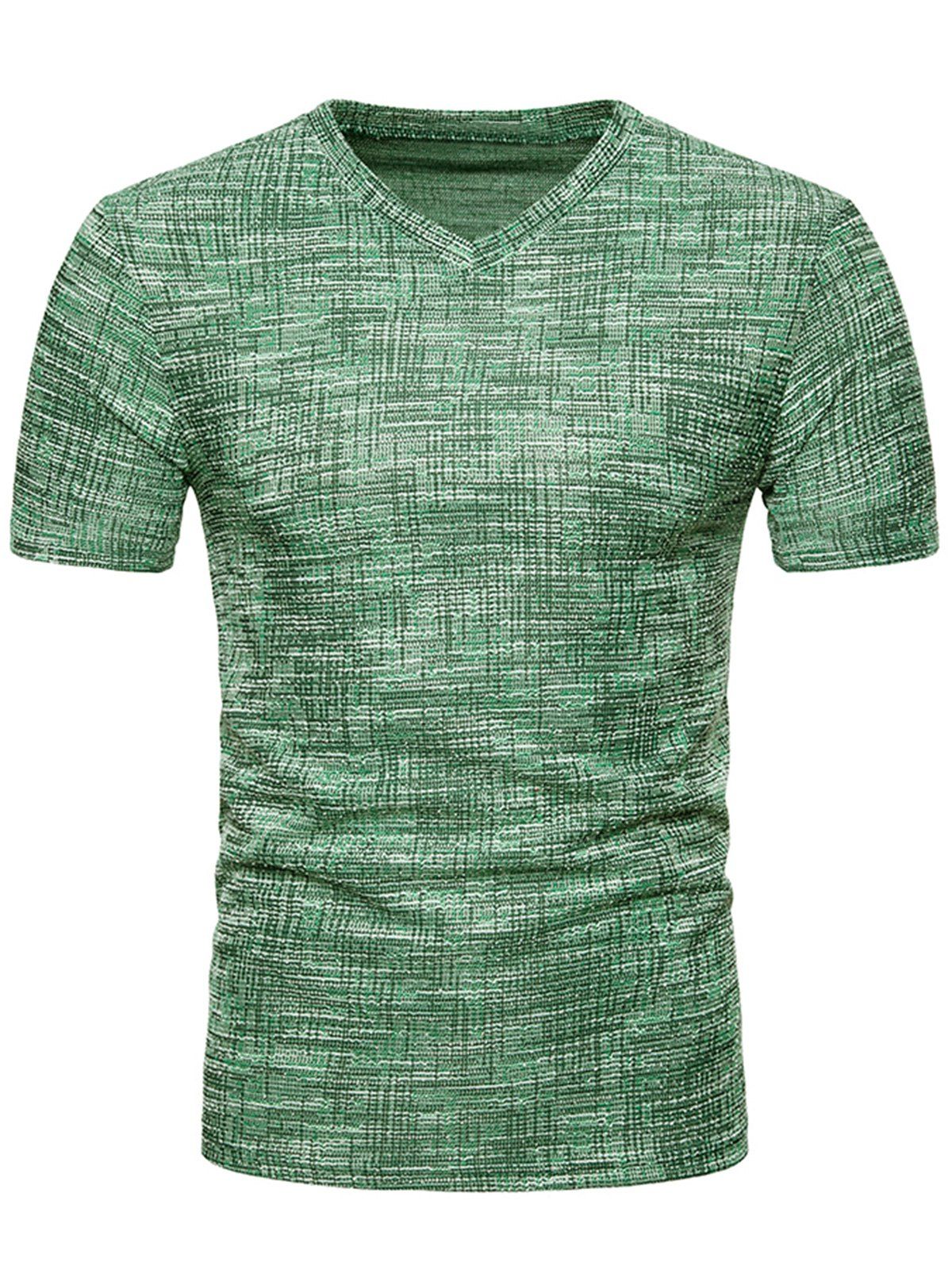 

Knitted Design Short Sleeve T-shirt, Forest green