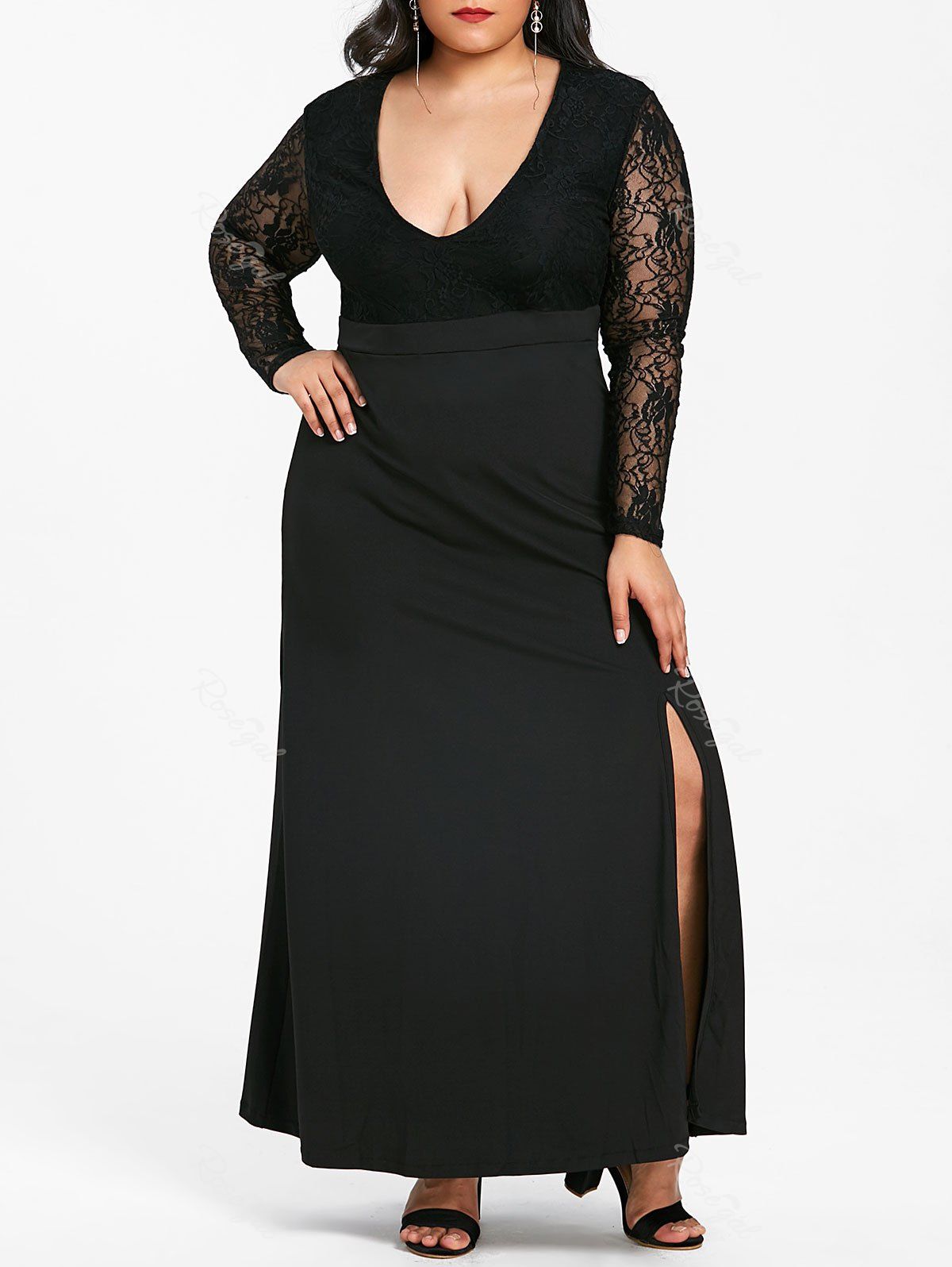 robe ouverte devant grande taille