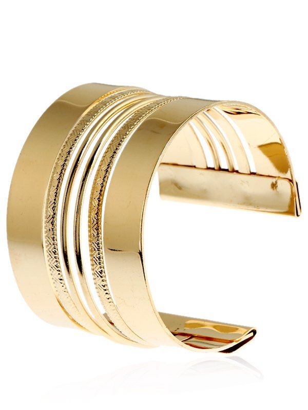 

Cool Alloy Cuff Bracelet, Golden