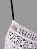 Crochet Lace Panel Mini Slip Dress -  