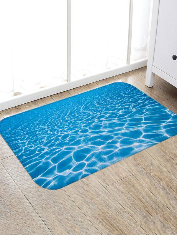 

Seawater Pattern Anti-skid Water Absorption Area Rug, Dodger blue