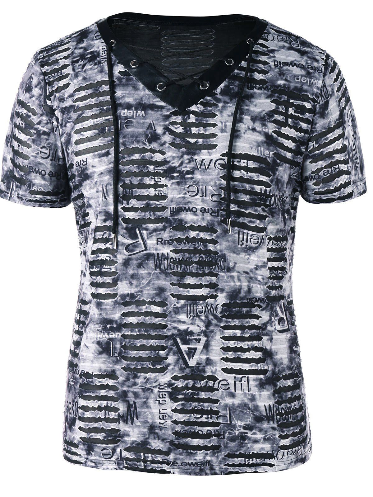 

Short Sleeve Drawstring T-Shirt, Colormix